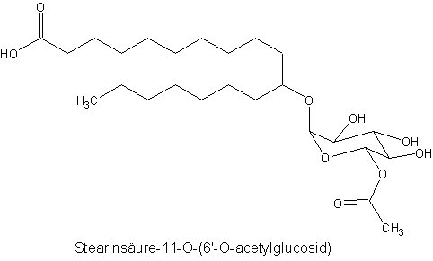 Stearinsäure-11-O-(6'-acetylglucosid)